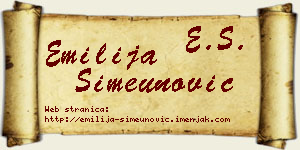 Emilija Simeunović vizit kartica